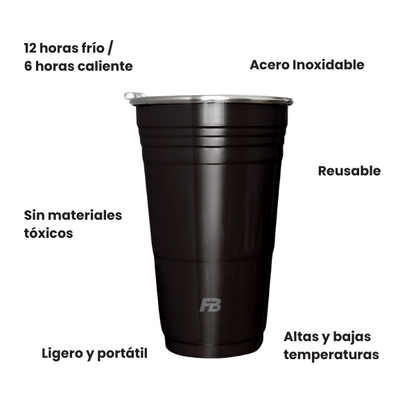 Vaso térmico de 80 oz. / 532ml. - Negro